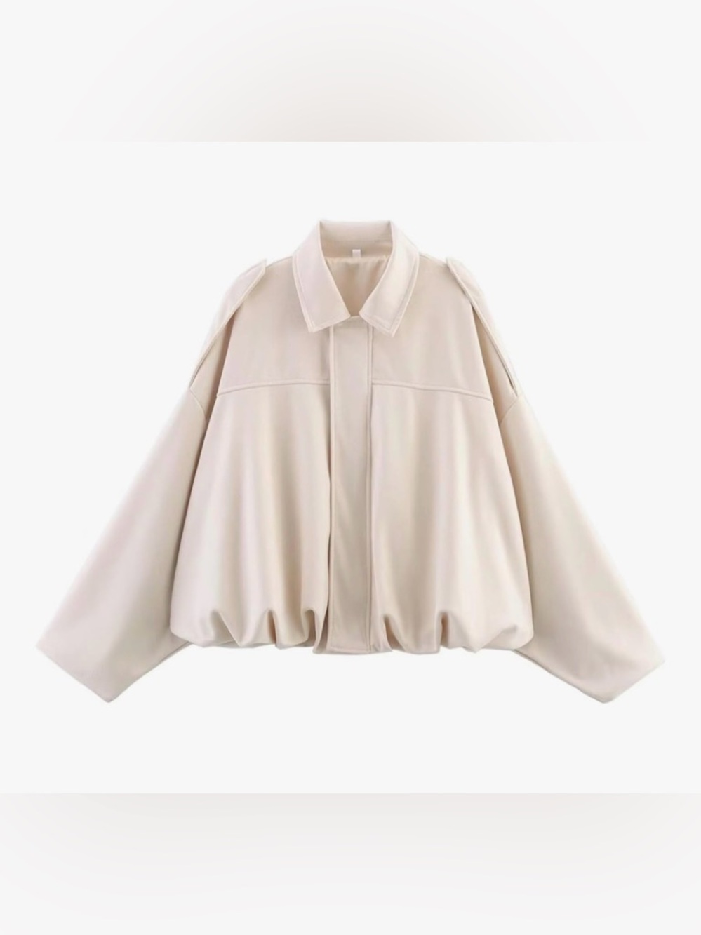 LIKE NEW VIRAL Oversized Bubble Hem Jacket